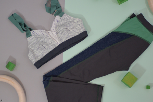 VPL X-Curvate Legging: Charcoal with Sage VPL X-Curvate Legging: Charcoal with Sage