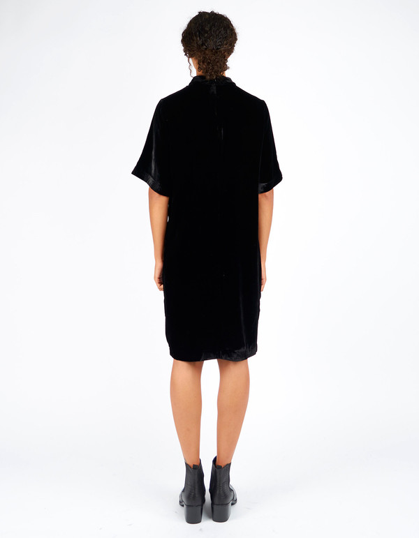 Just Female Ware Velour Dress Black Just Female Ware Velour Dress Black