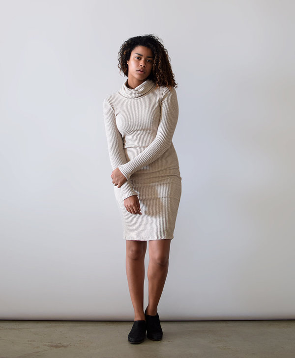 Lush Ribbed Turtleneck Dress Lush Ribbed Turtleneck Dress
