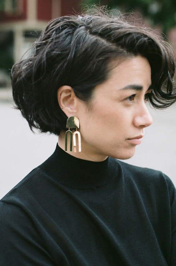 Quarry Lautner Earrings - brass Quarry Lautner Earrings - brass