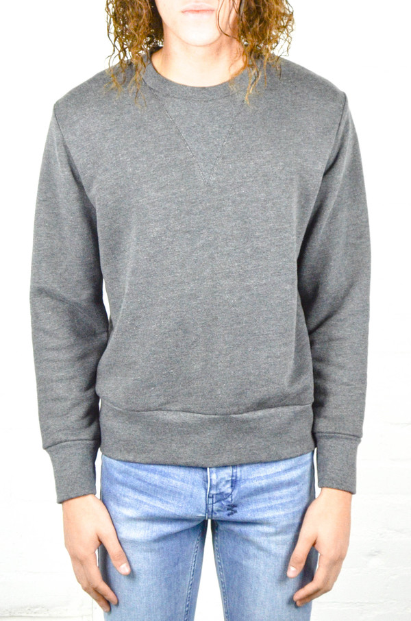 Men's 18 Waits Charcoal French Terry Crew Sweatshirt Men's 18 Waits Charcoal French Terry Crew Sweatshirt