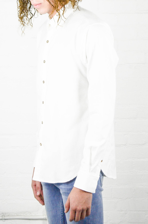 Men's 18 Waits Dylan Shirt White Flannel Men's 18 Waits Dylan Shirt White Flannel