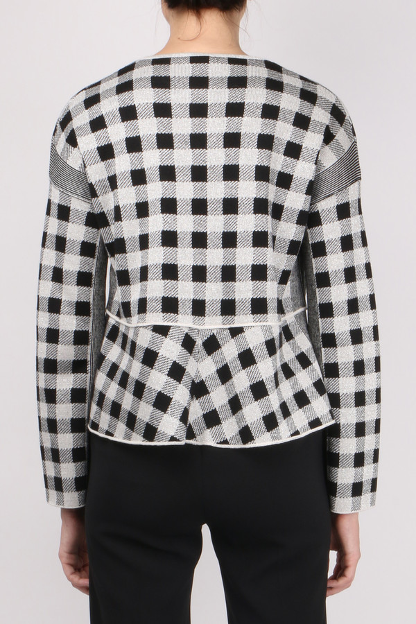 (nude) Jacquard Check Sweater (nude) Jacquard Check Sweater