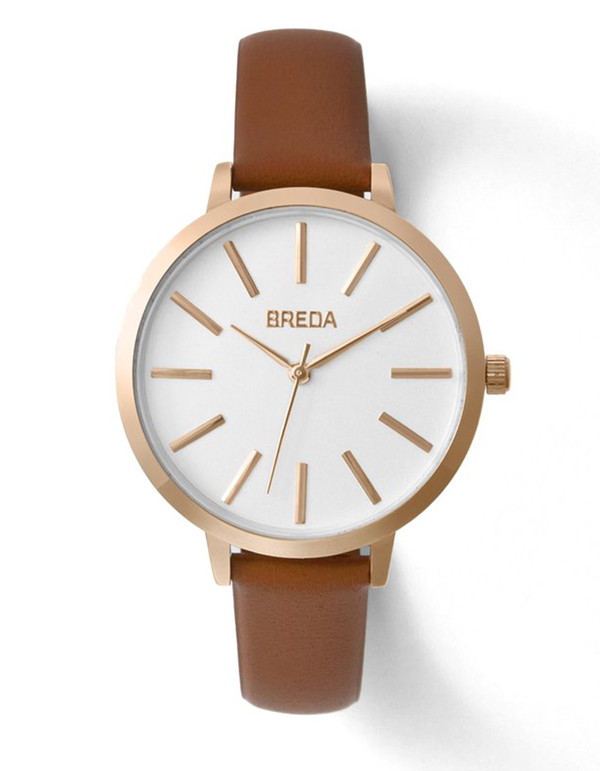 Breda Joule Watch Rose Gold Brown Breda Joule Watch Rose Gold Brown