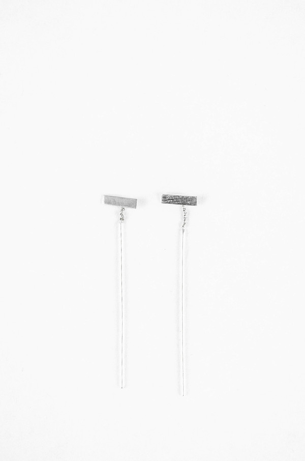 Still House Sterling Silver and 14K White Gold Chain Tili Earring Still House Sterling Silver and 14K White Gold Chain Tili Earring