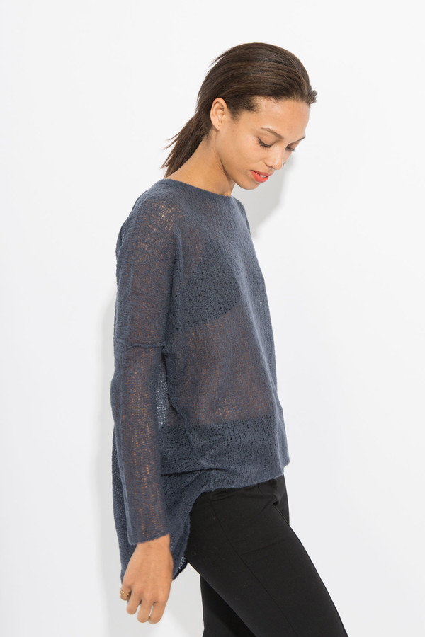 Paychi Guh Sheer Pullover - Ink Blue Paychi Guh Sheer Pullover - Ink Blue