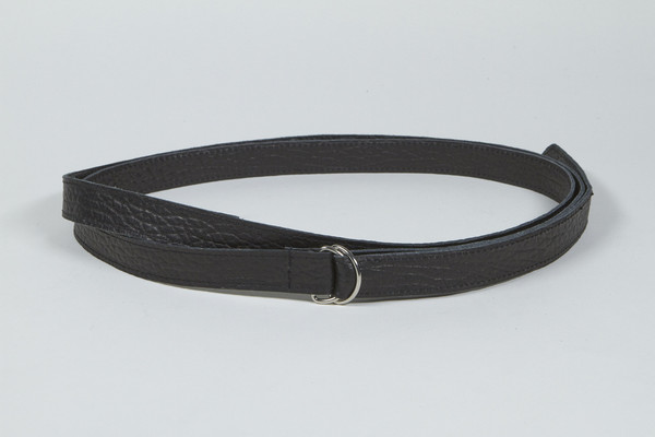 Clyde Copy of Double D Ring Belt in Black Calf Leather Clyde Copy of Double D Ring Belt in Black Calf Leather