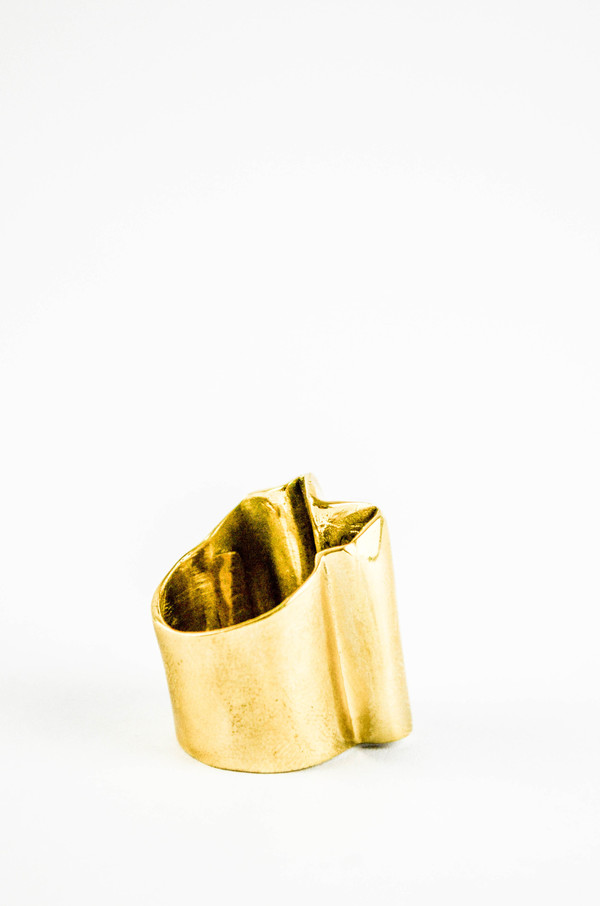 K/ller Pleat Brass Ring K/ller Pleat Brass Ring