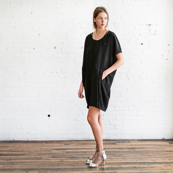 Gary Graham Cocoon Dress Black Gary Graham Cocoon Dress Black