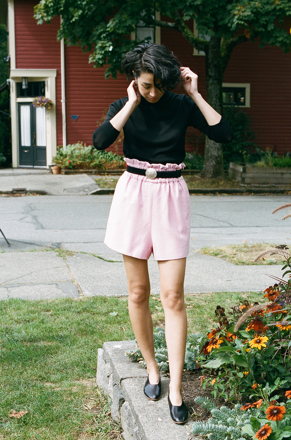 Ganni Hawthorne Wool Shorts - peony Ganni Hawthorne Wool Shorts - peony