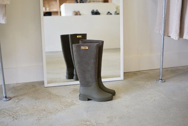 Melissa Long Boot Flocked Green Melissa Long Boot Flocked Green