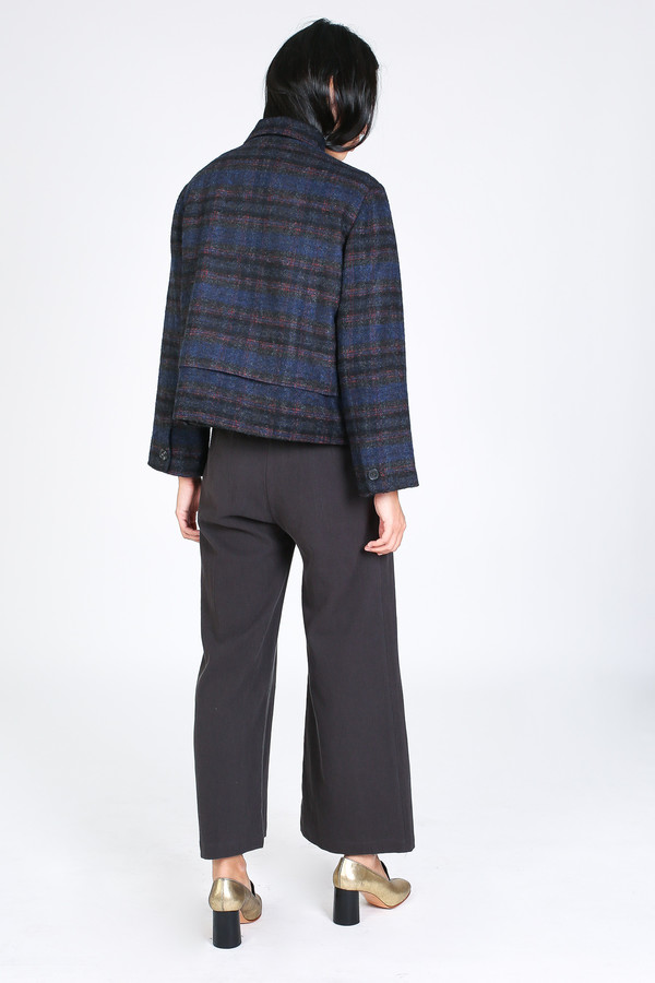 Steven Alan Grand shirt jacket in navy/red plaid Steven Alan Grand shirt jacket in navy/red plaid