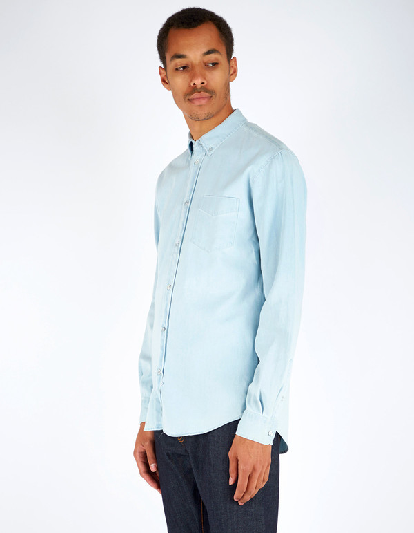 Men's Assembly Label Endless Denim Shirt Pale Denim Men's Assembly Label Endless Denim Shirt Pale Denim