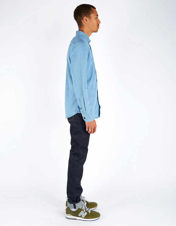 Men's Deus Albie Denim Shirt Bleach Indigo Men's Deus Albie Denim Shirt Bleach Indigo