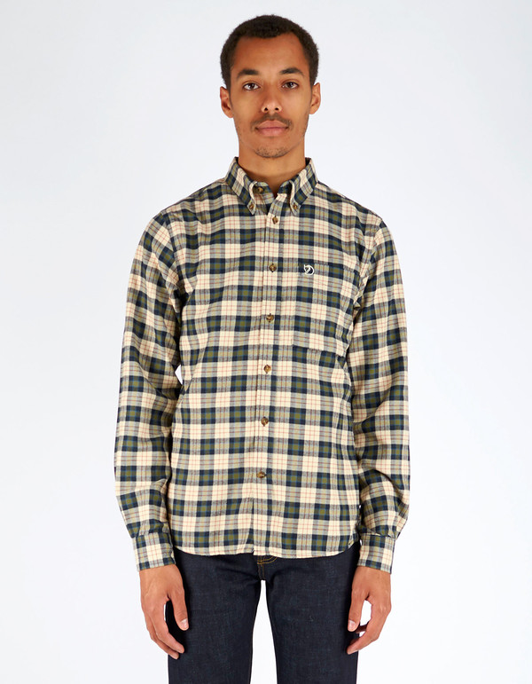 Men's Fjallraven Stig Flannel Shirt Chalk White Men's Fjallraven Stig Flannel Shirt Chalk White