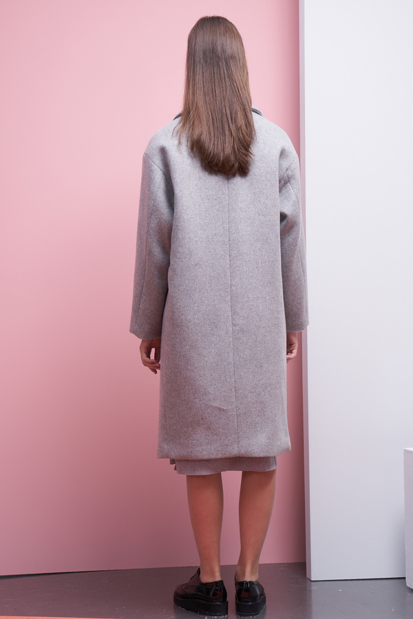 LOOKAST Oversized Long Wool Coat- Gray LOOKAST Oversized Long Wool Coat- Gray