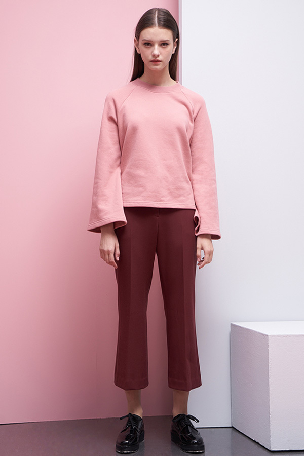 LOOKAST Bell Sleeve Sweatshirt- Baby Pink LOOKAST Bell Sleeve Sweatshirt- Baby Pink