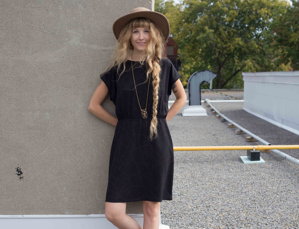 Eve Gravel Fire Bird Dress - Black Constellation Eve Gravel Fire Bird Dress - Black Constellation