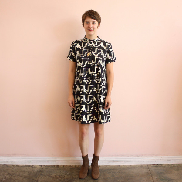 Dusen Dusen oversize tee dress - black duo weave Dusen Dusen oversize tee dress - black duo weave