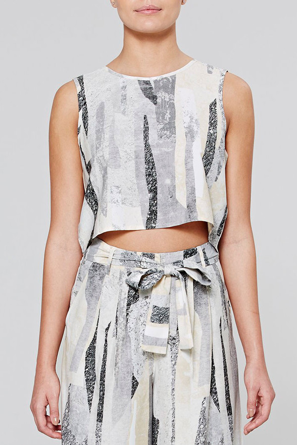 Native Youth Rockslide Print Crop Native Youth Rockslide Print Crop