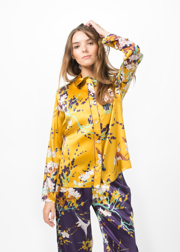 Laura Urbinati Silk Pajama Shirt Laura Urbinati Silk Pajama Shirt
