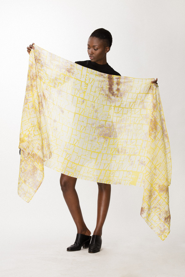 Osei-Duro Bena Scarf in Nacissus Osei-Duro Bena Scarf in Nacissus