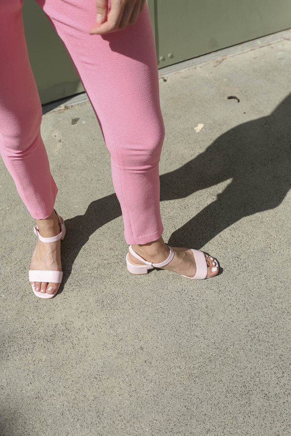 Maryam Nassir Zadeh Sophie Sandal in Rose Texture Maryam Nassir Zadeh Sophie Sandal in Rose Texture