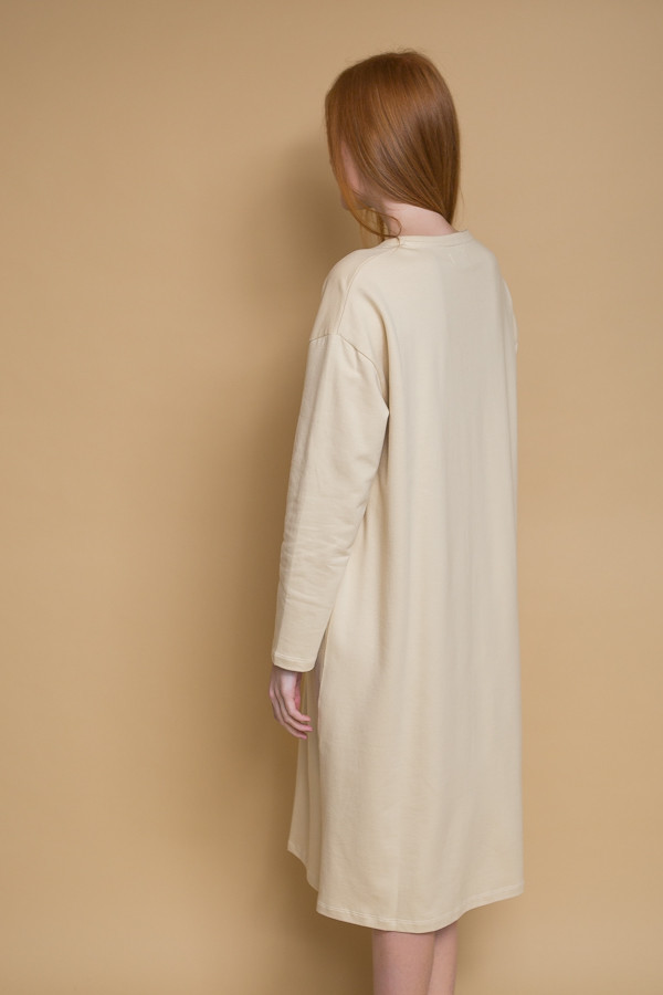Revisited Matters T-Shirt Sweater Dress - Cream Revisited Matters T-Shirt Sweater Dress - Cream