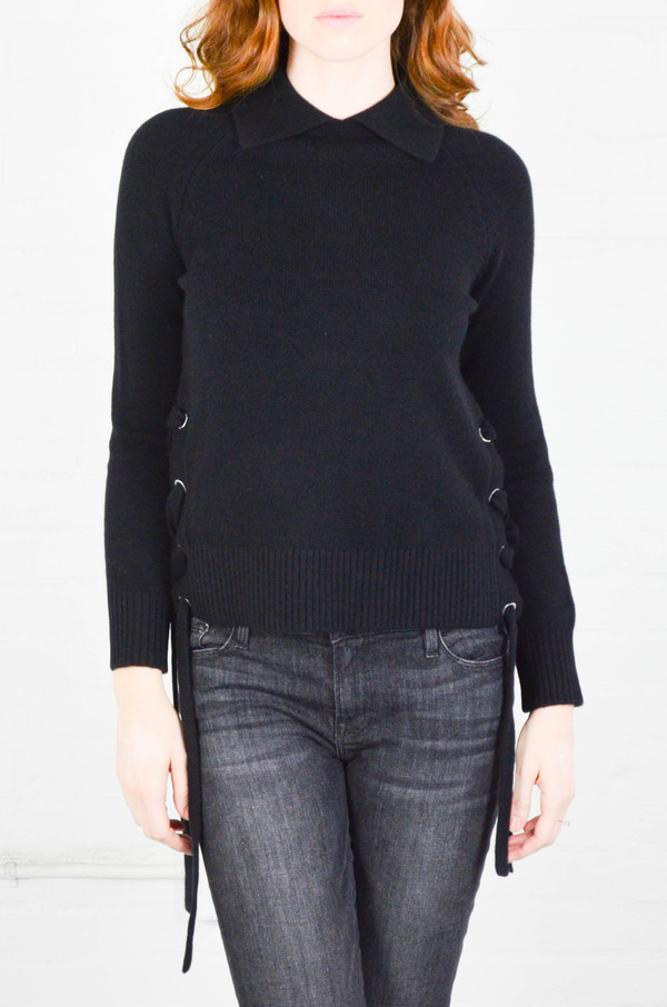 FRAME Denim FRAME 'Le Side Tie' Cropped Sweater FRAME Denim FRAME 'Le Side Tie' Cropped Sweater