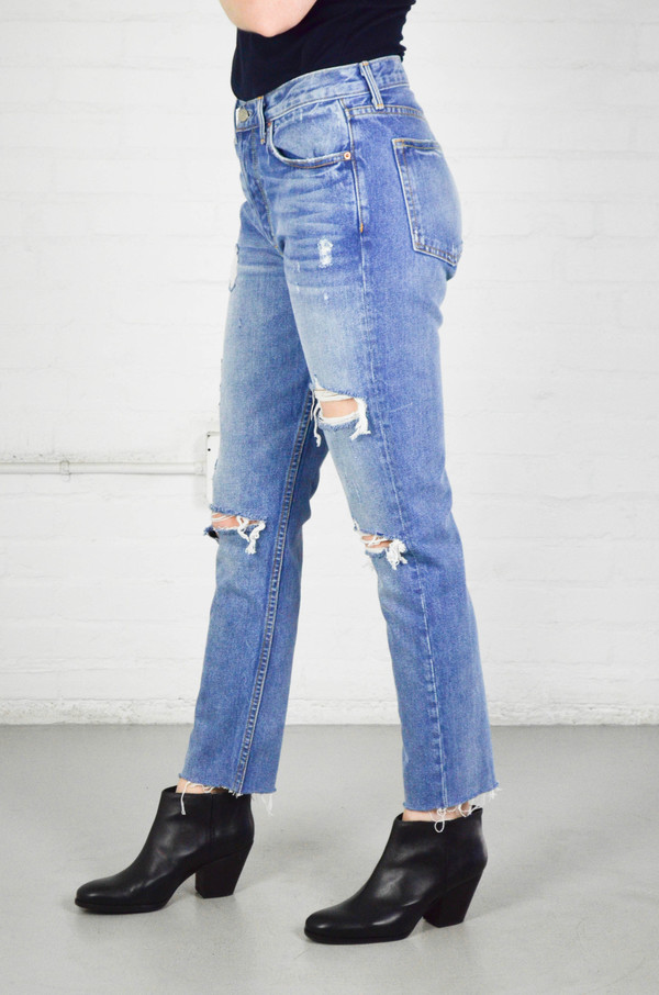GRLFRND Karolina Back Slit High-Rise Skinny Jeans GRLFRND Karolina Back Slit High-Rise Skinny Jeans