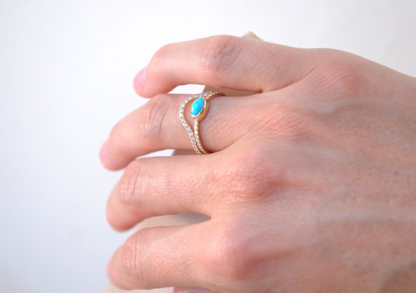 Mociun Turquoise and Diamond Ring Mociun Turquoise and Diamond Ring