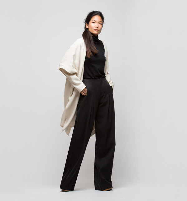 Laura Siegel Draped Coat Ivory Laura Siegel Draped Coat Ivory