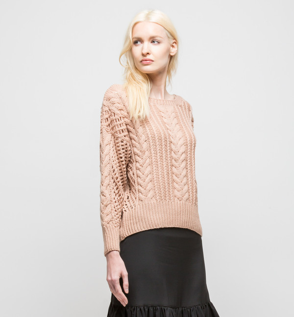 Ryan Roche Cropped Sweater Rose Ryan Roche Cropped Sweater Rose