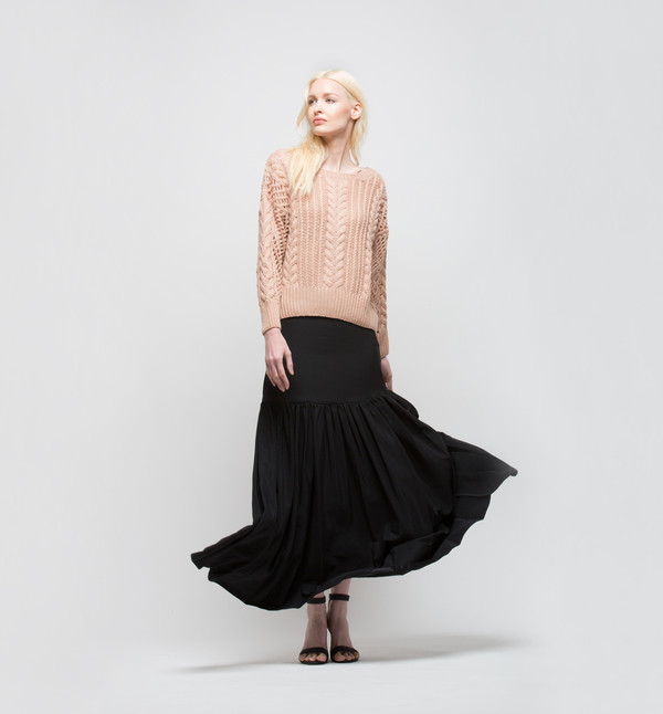 Ryan Roche Cropped Sweater Rose Ryan Roche Cropped Sweater Rose