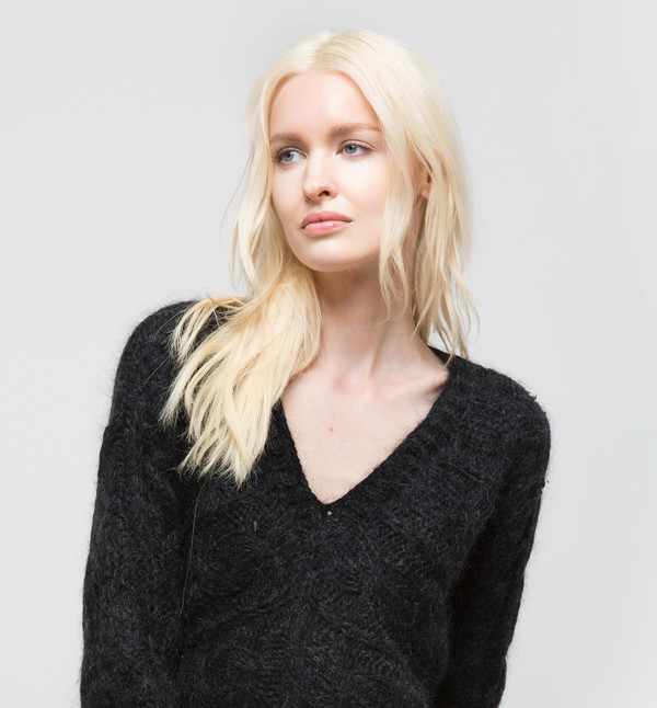 Ryan Roche V-Neck Sweater Black Ryan Roche V-Neck Sweater Black