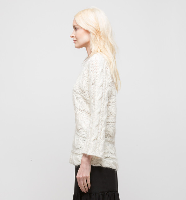 Ryan Roche V-Neck Sweater Ivory Ryan Roche V-Neck Sweater Ivory