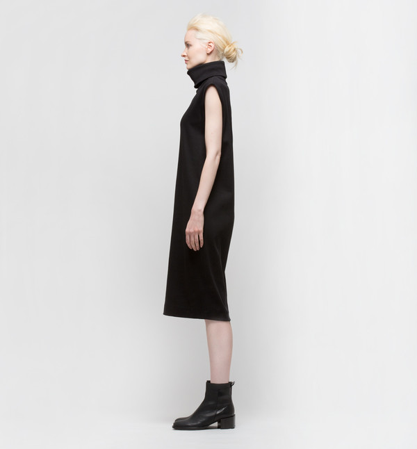 Kowtow Building Block Rib Roll Neck Dress Black Kowtow Building Block Rib Roll Neck Dress Black