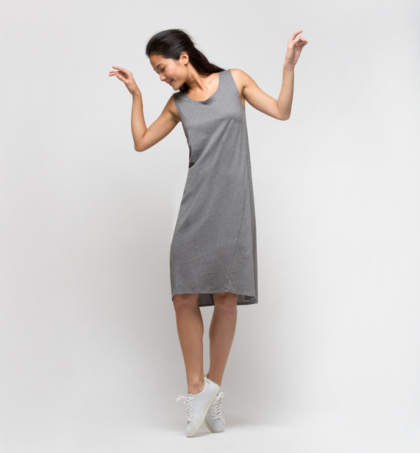 Kowtow Building Block Singlet Dress Gray Marle Kowtow Building Block Singlet Dress Gray Marle