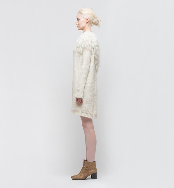 Laura Siegel Sweater Dress Ivory Laura Siegel Sweater Dress Ivory
