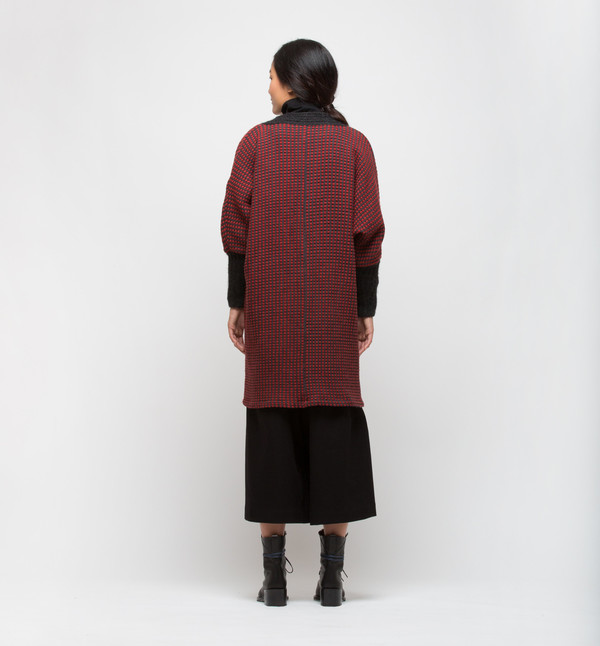 Lemlem Tolo Knit Trim Long Cardigan Rust Lemlem Tolo Knit Trim Long Cardigan Rust