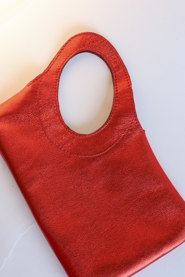Rachel Comey Clover Clutch in Poppy Foil Rachel Comey Clover Clutch in Poppy Foil