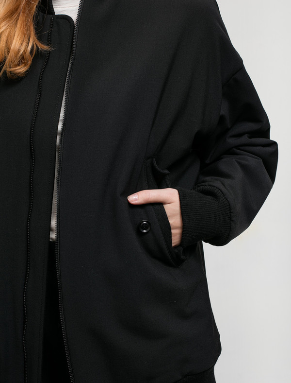 Ys by Yohji Yamamoto Womens Bomber Jacket Ys by Yohji Yamamoto Womens Bomber Jacket