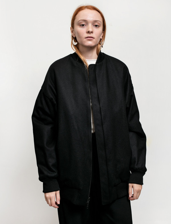 Ys by Yohji Yamamoto Womens Bomber Jacket Ys by Yohji Yamamoto Womens Bomber Jacket