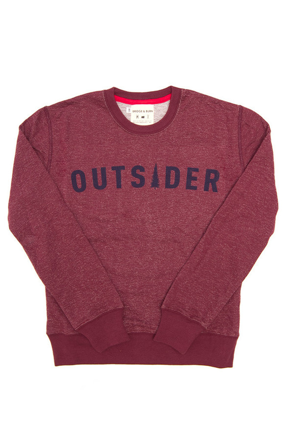 Bridge & Burn Columbiaknit Women's Outsider Sweatshirt Burgundy Bridge & Burn Columbiaknit Women's Outsider Sweatshirt Burgundy
