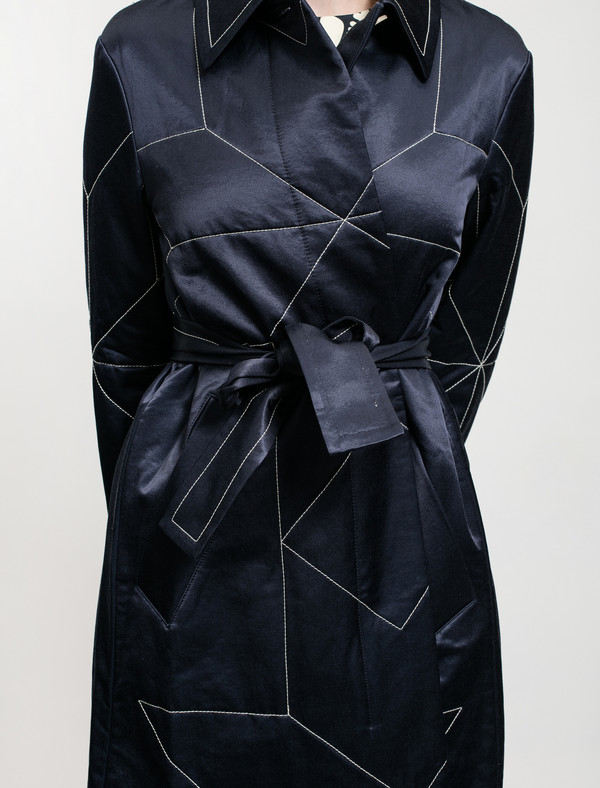 Trademark Star Quilt Coat Navy Trademark Star Quilt Coat Navy