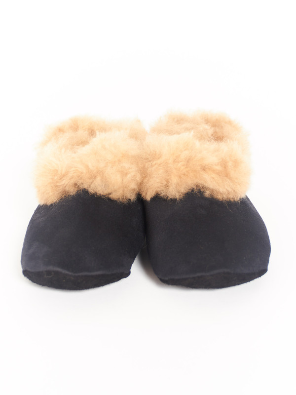 Ariana Bohling Alpaca Scuff Slippers Black Ariana Bohling Alpaca Scuff Slippers Black