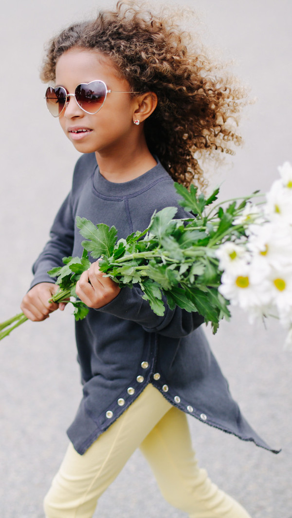 Kid's Mimobee Weekender Lace-Up Sweat - White Kid's Mimobee Weekender Lace-Up Sweat - White