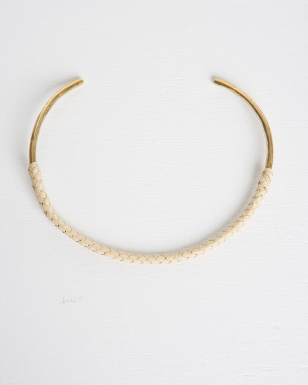 Crescioni Oaxacan Woven Palm Kiva Necklace Crescioni Oaxacan Woven Palm Kiva Necklace