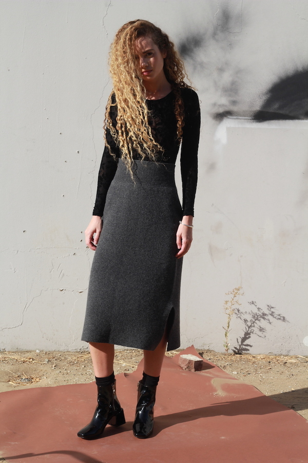 Objects Without Meaning Fitted Skirt, Grey Objects Without Meaning Fitted Skirt, Grey