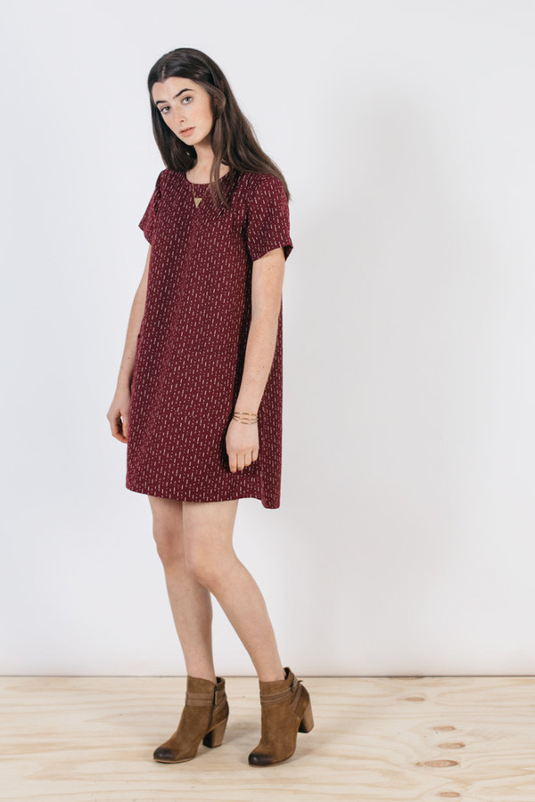 Bridge & Burn Hannah Burgundy Stripe Bridge & Burn Hannah Burgundy Stripe